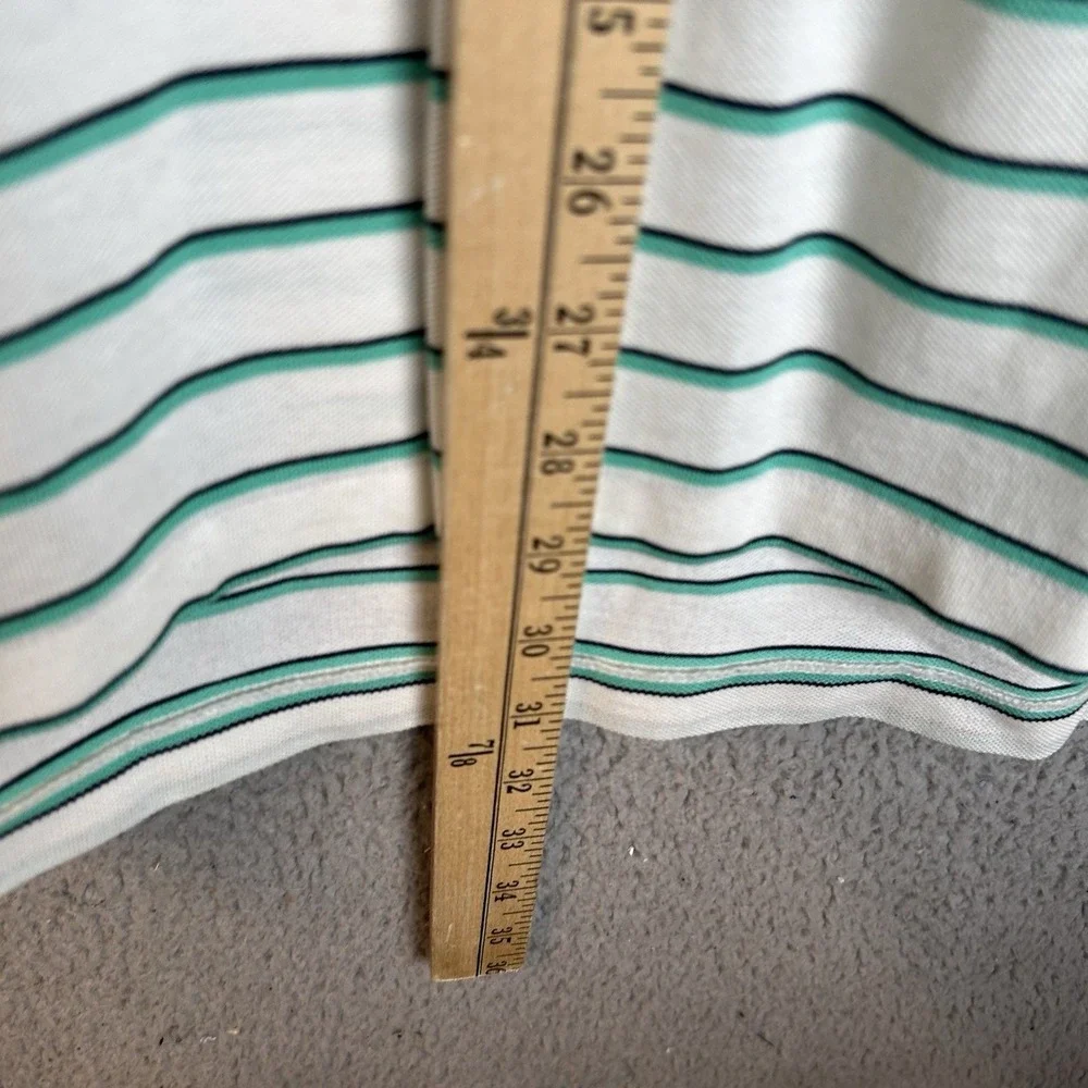 Ralph Lauren Polo Golf 1/4 Button Short Sleeve 100%Pima-Cotton Striped L Shirt